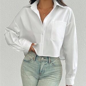 Elegant White Button Down Shirt for Women